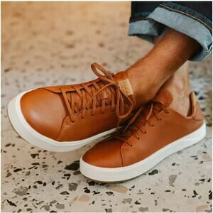 Olukai LaeAhi Liili Leather Sneakers Waterproof Lace Up Brown Mens Size 10.5